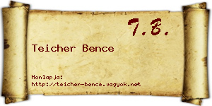 Teicher Bence névjegykártya